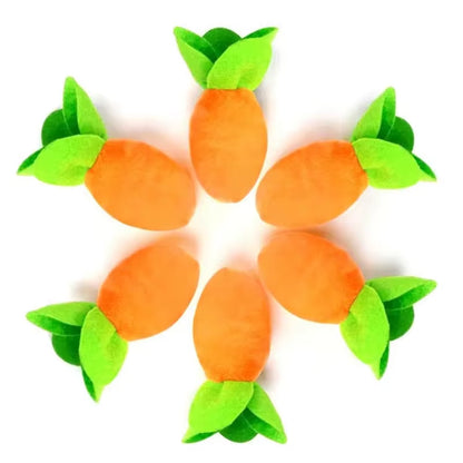 Bite-Resistant Dog Toys Plush Pet Chew Toys for Small Medium Large Dogs Interactive Carrot Pet Toys Funny Puppy Puzzle Toy