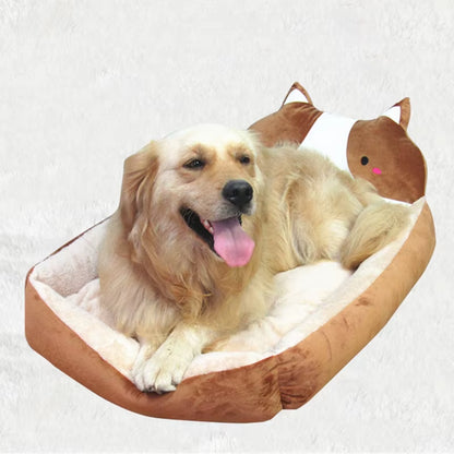 Cute Cartoon Pet Beds for Small Medium or large Dogs. Winter Warm Puppy or Cat Sofa Bed Washable
