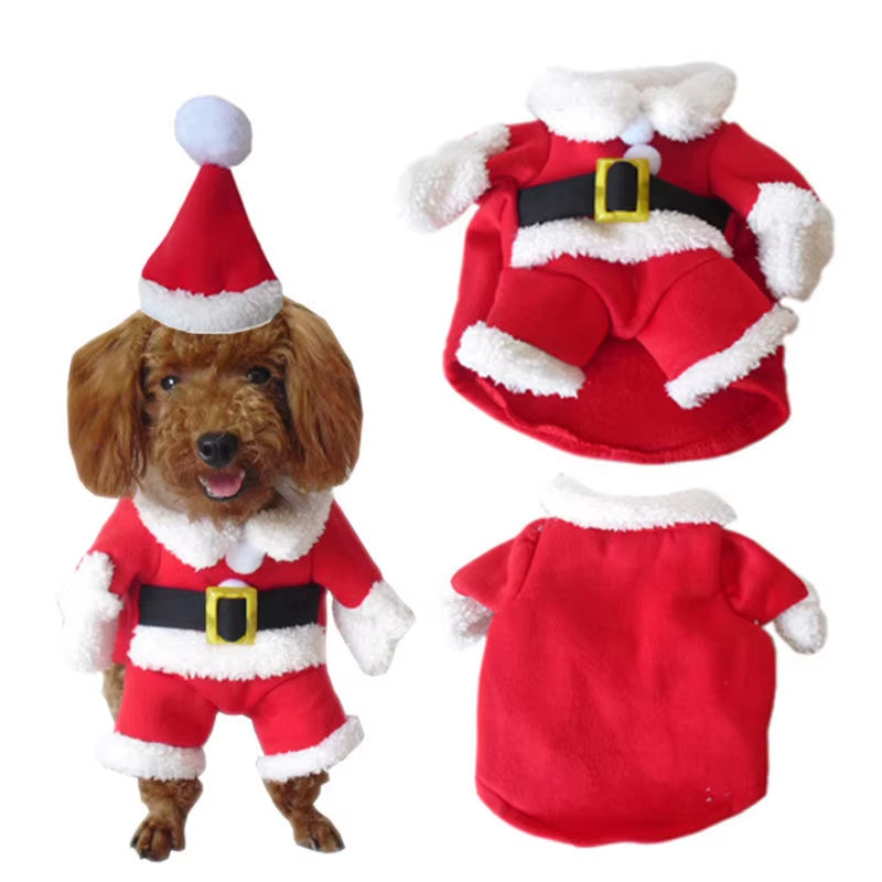 Get Your Furry Friend Ready for the Holidays with Our Adorable Santa Claus Costume! 🎅🐾 Perfect Winter Jacket for Dogs & Cats! 🐶🐱✨