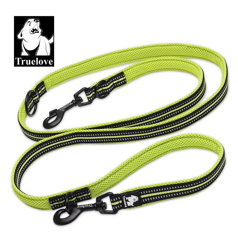 Multi-Functional 7-in-1 Adjustable Hands-Free Dog Leash with Reflective Features for Walking Two Dogs
