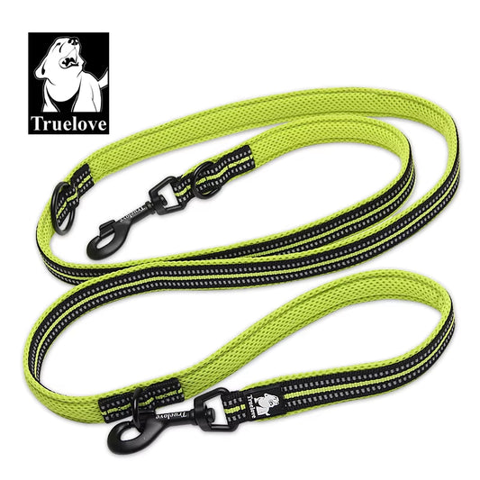 Multi-Functional 7-in-1 Adjustable Hands-Free Dog Leash with Reflective Features for Walking Two Dogs