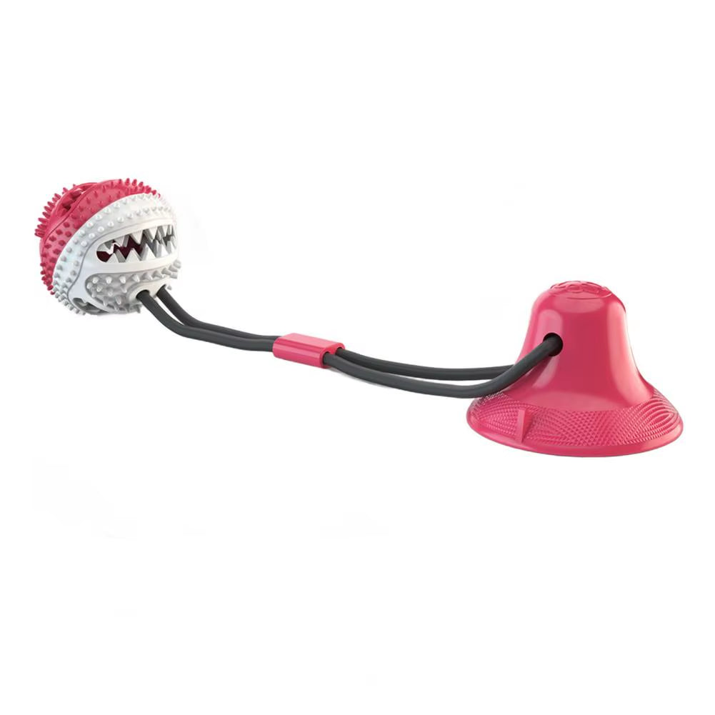 Dog Chew Toys for Aggressive Chewers Interactive Dog Suction Cup Toy Teething Rope Toy Dog Puzzle Treat Food Dispensing Ball Toy