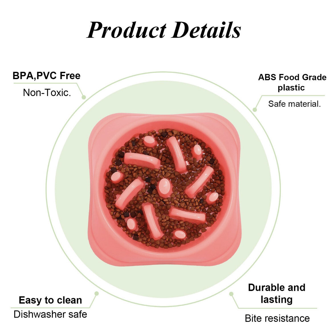 Dog Bowl Slow Feeder Pet Bowl anti Bloating Interactive Feed Dish