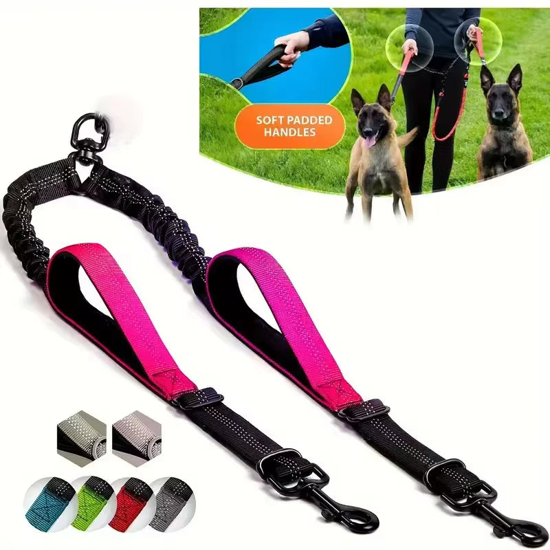 Tangled Tails: The Ultimate Duo Dog Leash for Canine Chaos and Padded Paws!