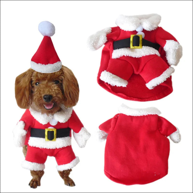 Get Your Furry Friend Ready for the Holidays with Our Adorable Santa Claus Costume! 🎅🐾 Perfect Winter Jacket for Dogs & Cats! 🐶🐱✨