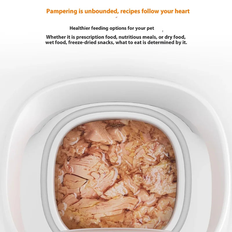 Smart Pet Feeder Sensor Recognition Automatic Cat Feeder with WIFI App Control Accurate Pet Food Dispenser Anti-Snatch Feeder