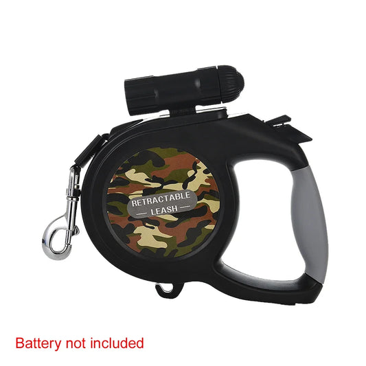 The "I Can't Believe It's Not a Tangle!" Dog Leash with a Flashlight for your Pup's Nighttime Adventures - Perfect for Medium and Large Canines Who Think They're Olympic Sprinters, 8M of Freedom!