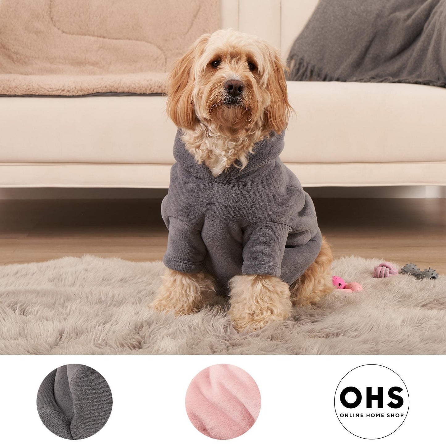 Cozy Sherpa Hoodie for Dogs and Cats - Warm Fleece Winter Jumper for Pets