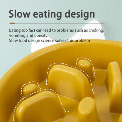 Dog Bowl Slow Feeder Pet Bowl anti Bloating Interactive Feed Dish