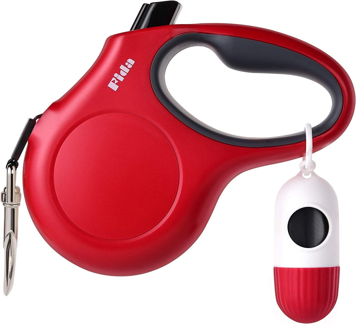 Retractable Dog Leash with Dispenser for Poop Bags