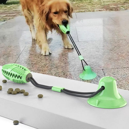 Dog Chew Toys for Aggressive Chewers Interactive Dog Suction Cup Toy Teething Rope Toy Dog Puzzle Treat Food Dispensing Ball Toy