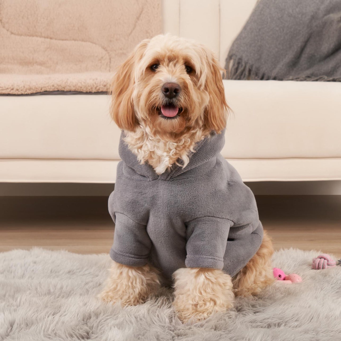 Cozy Sherpa Hoodie for Dogs and Cats - Warm Fleece Winter Jumper for Pets