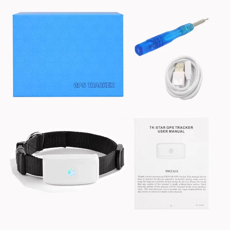 TK911 Pet GPS Tracker 2G GSM GPRS Locator Mini Pets Cat Dog Collar Tracking Device with Life Time Free Web APP Waterproof