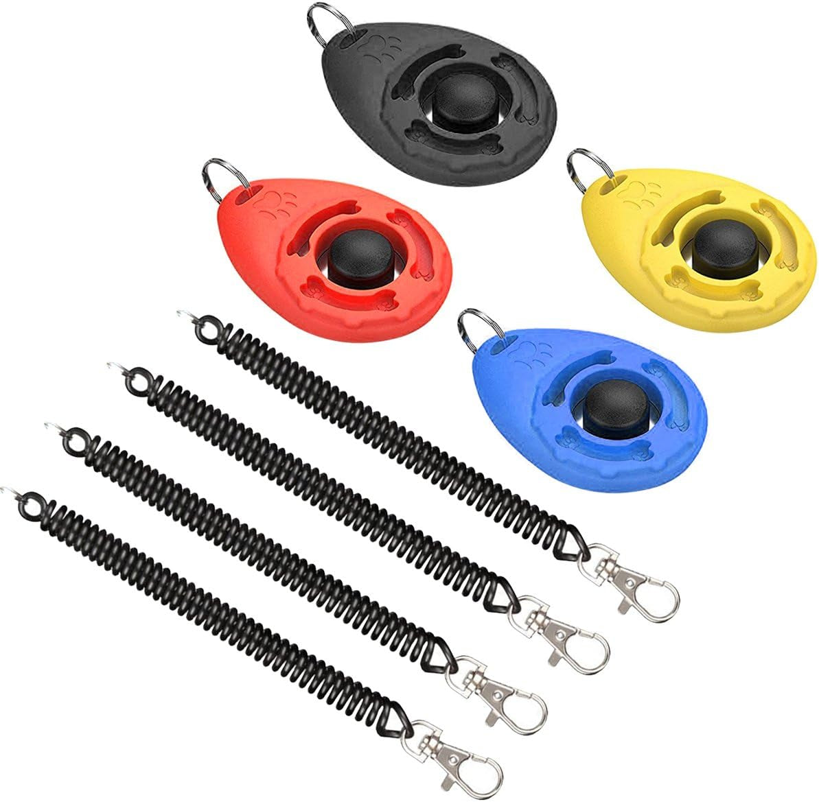 4-Pack Colorful Dog Training Clickers with Wrist Straps - Perfect for Pet Lovers! 🐾✨