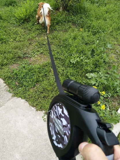 The "I Can't Believe It's Not a Tangle!" Dog Leash with a Flashlight for your Pup's Nighttime Adventures - Perfect for Medium and Large Canines Who Think They're Olympic Sprinters, 8M of Freedom!