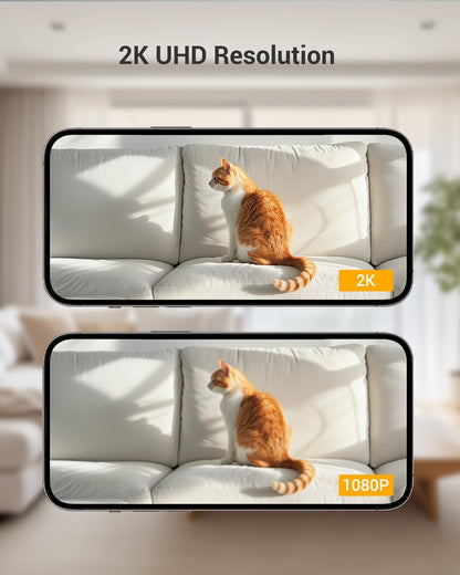 Boykeep Pet Camera, 2K 3MP Dog Camera, 360° Wifi Cameras with APP, Wireless Indo