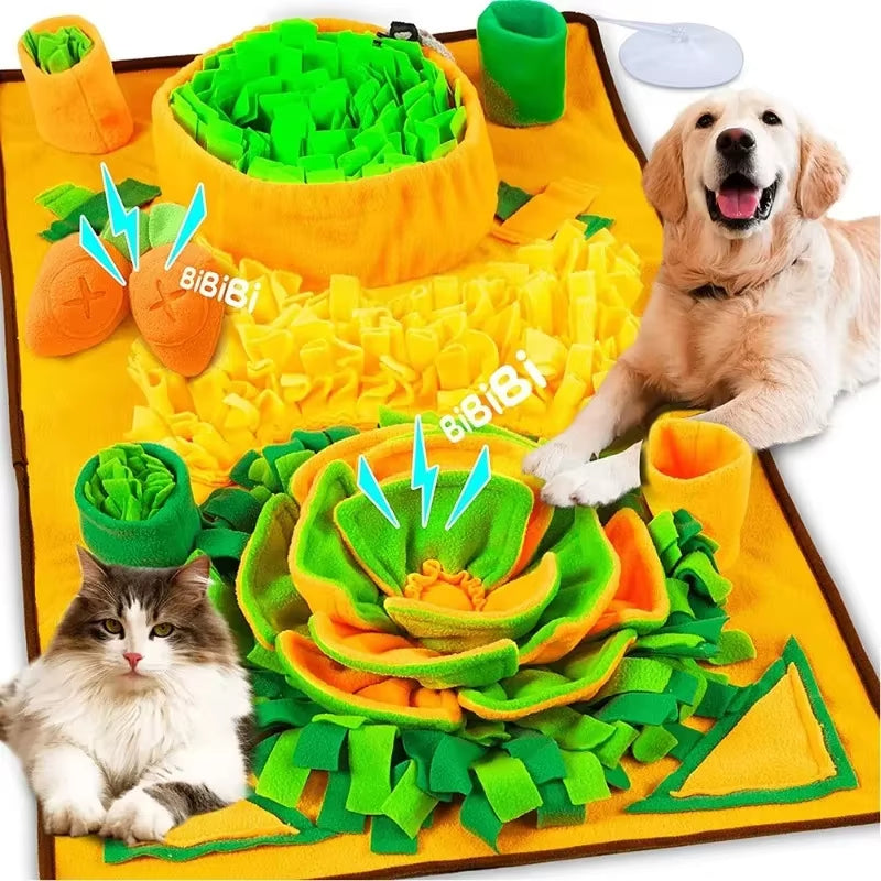 Large Snuffle Mat for Dogs Pet Interactive Training and Stress Relief Sniff Feeding Mat Slow Feeder Dog Treat Mat Dog Toys