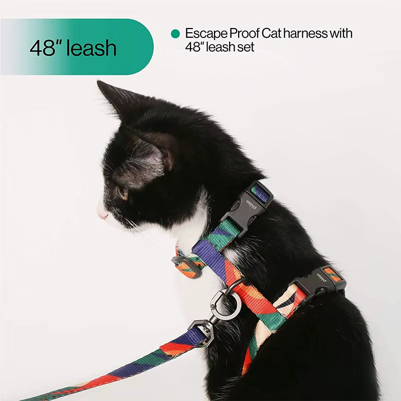 Keep Your Feline Friends Safe & Stylish with Our Adjustable Escape-Proof Cat Harness & Leash Set! 🐾✨ Perfect for All Sizes!