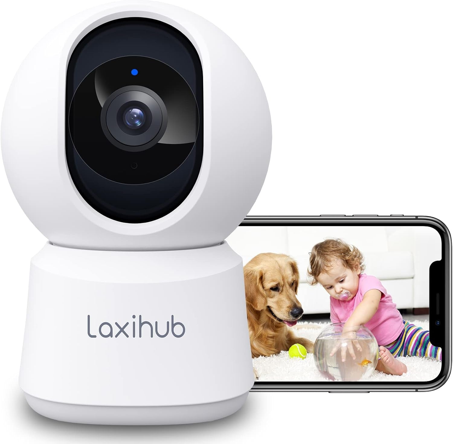  Pet Dog Cameras with App,2K 3MP Indoor Security Camera for Baby Cat Puppy