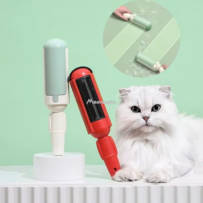 Electrostatic Pet Hair Remover Brush - Self-Cleaning Lint Roller for Cats & Dogs