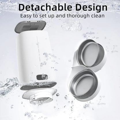  Automatic Cat Feeder. Pet Smart Cat Food Kibble Dispenser, Remote Control Wifi Button Auto Feeder for Cats and dogs