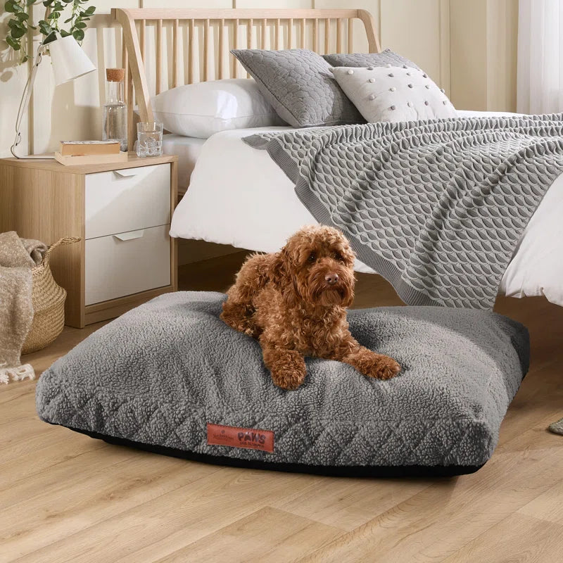Paws for Slumber Machine Washable Cushioned Sherpa Pet Bed