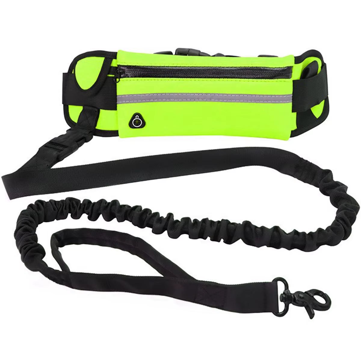 Hands-Free Reflective Dog Leash with Waist Bag and Elastic Belt for Running and Walking