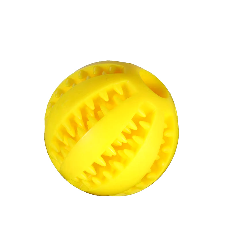 Natural Rubber Pet Dog Toys Dog Chew Toys Tooth Cleaning Treat Ball 