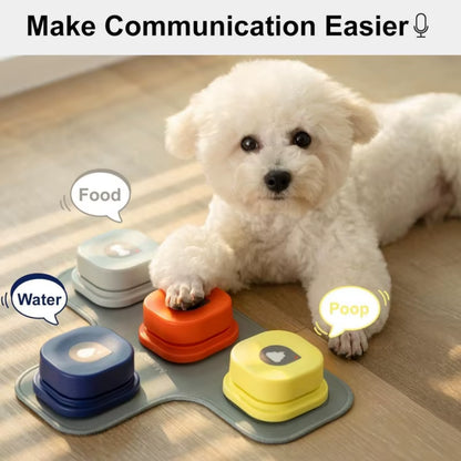 Interactive Dog Communication Button - Easy Vocal Training Toy with Pad & Stickers