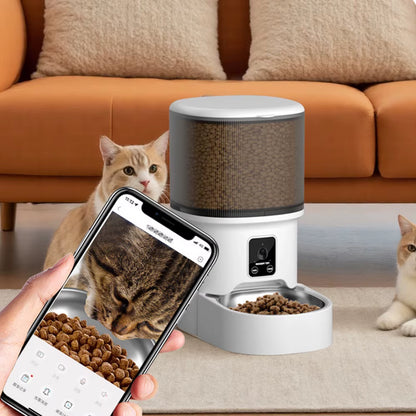 4L WIFI Button Automatic Cat Feeder. 