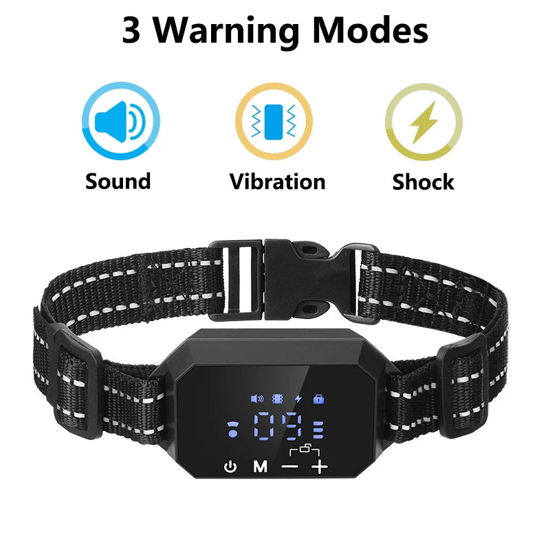 GPS Wireless Dog Containment System with Adjustable Warning Strength and Rechargeable Features, Range 100-3300 Ft