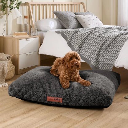 Paws for Slumber Machine Washable Cushioned Sherpa Pet Bed