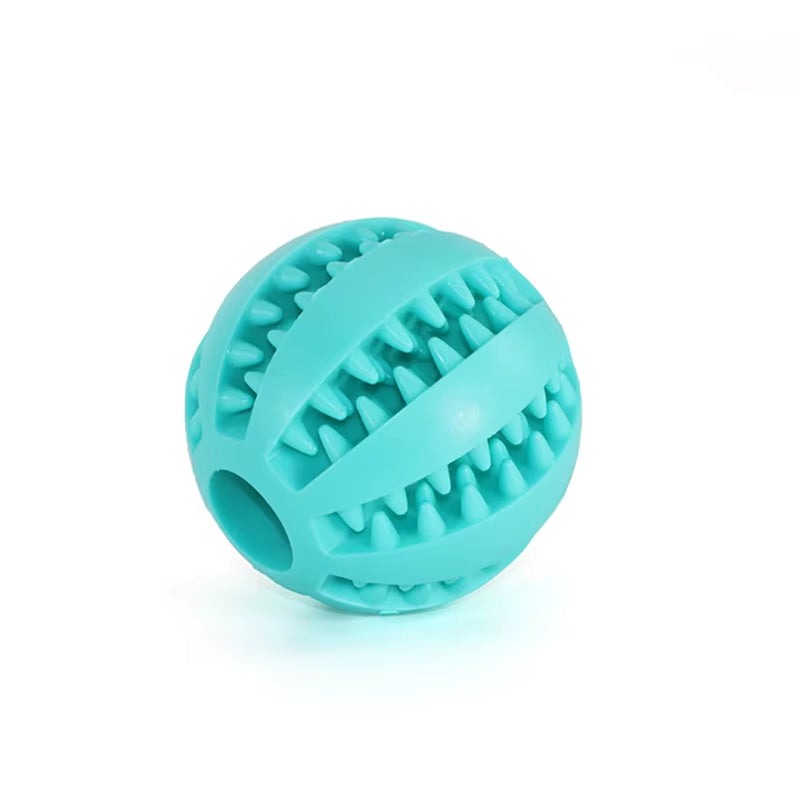 Natural Rubber Pet Dog Toys Dog Chew Toys Tooth Cleaning Treat Ball 