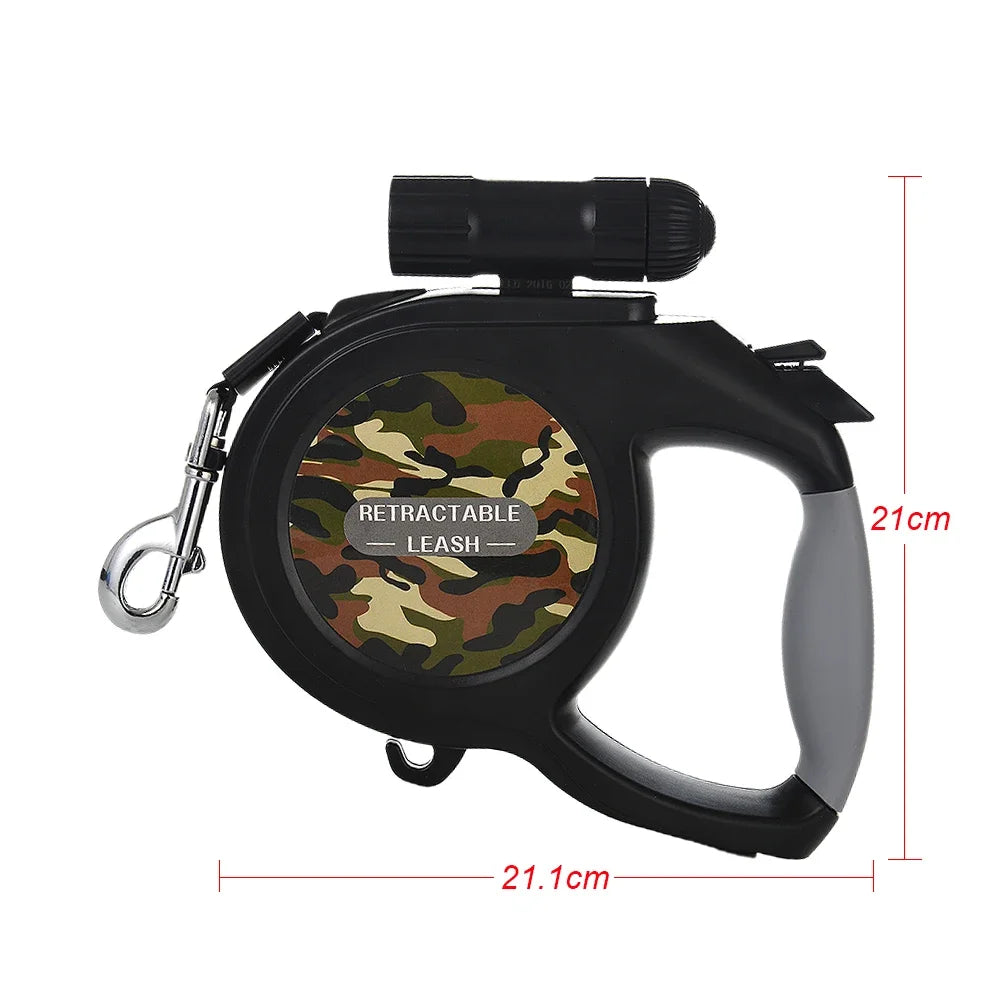 The "I Can't Believe It's Not a Tangle!" Dog Leash with a Flashlight for your Pup's Nighttime Adventures - Perfect for Medium and Large Canines Who Think They're Olympic Sprinters, 8M of Freedom!