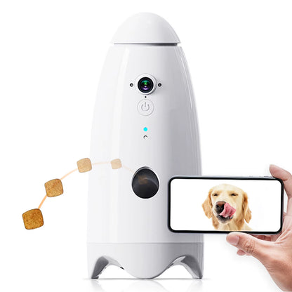Smart 1080P Dog Camera 180° View with Treat Dispenser - Interactive Pet Feeder and Monitoring System Designed for Dogs