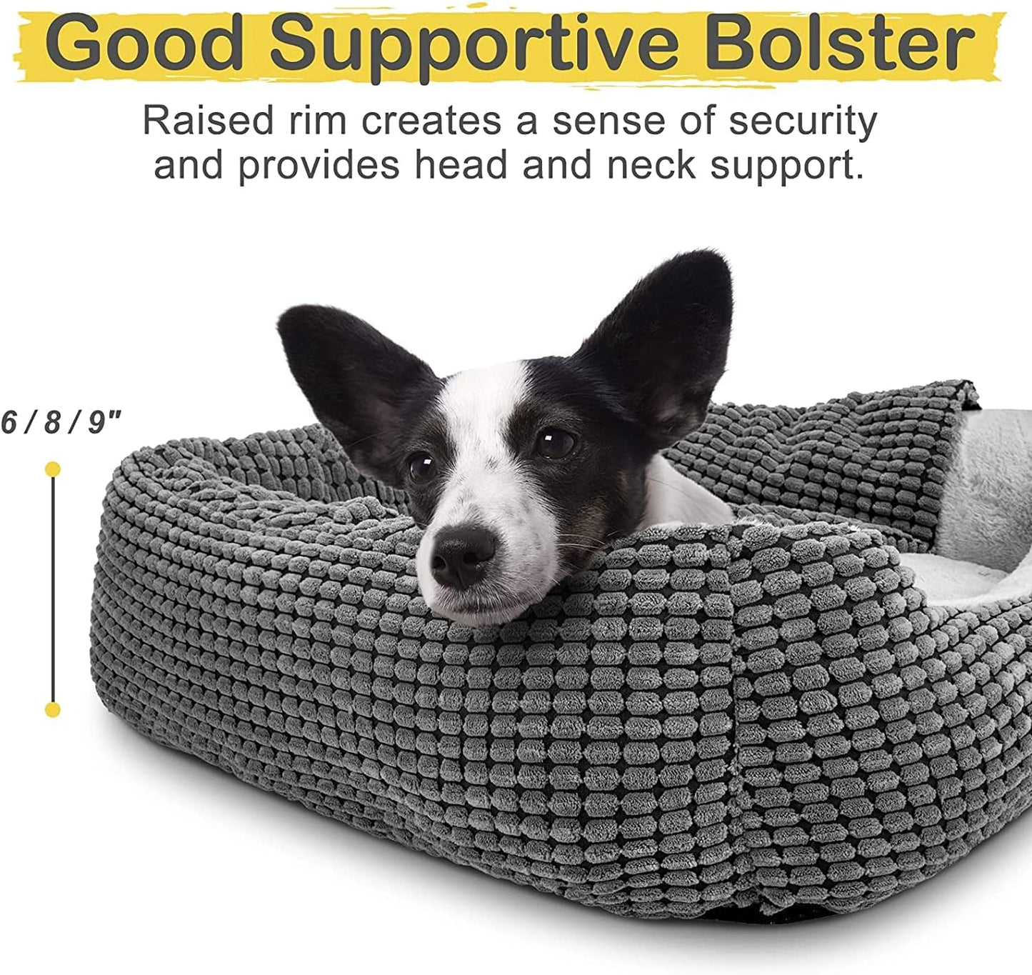 Plush Hooded Dog Bed - Cozy Washable Cave for Medium to Large Pets