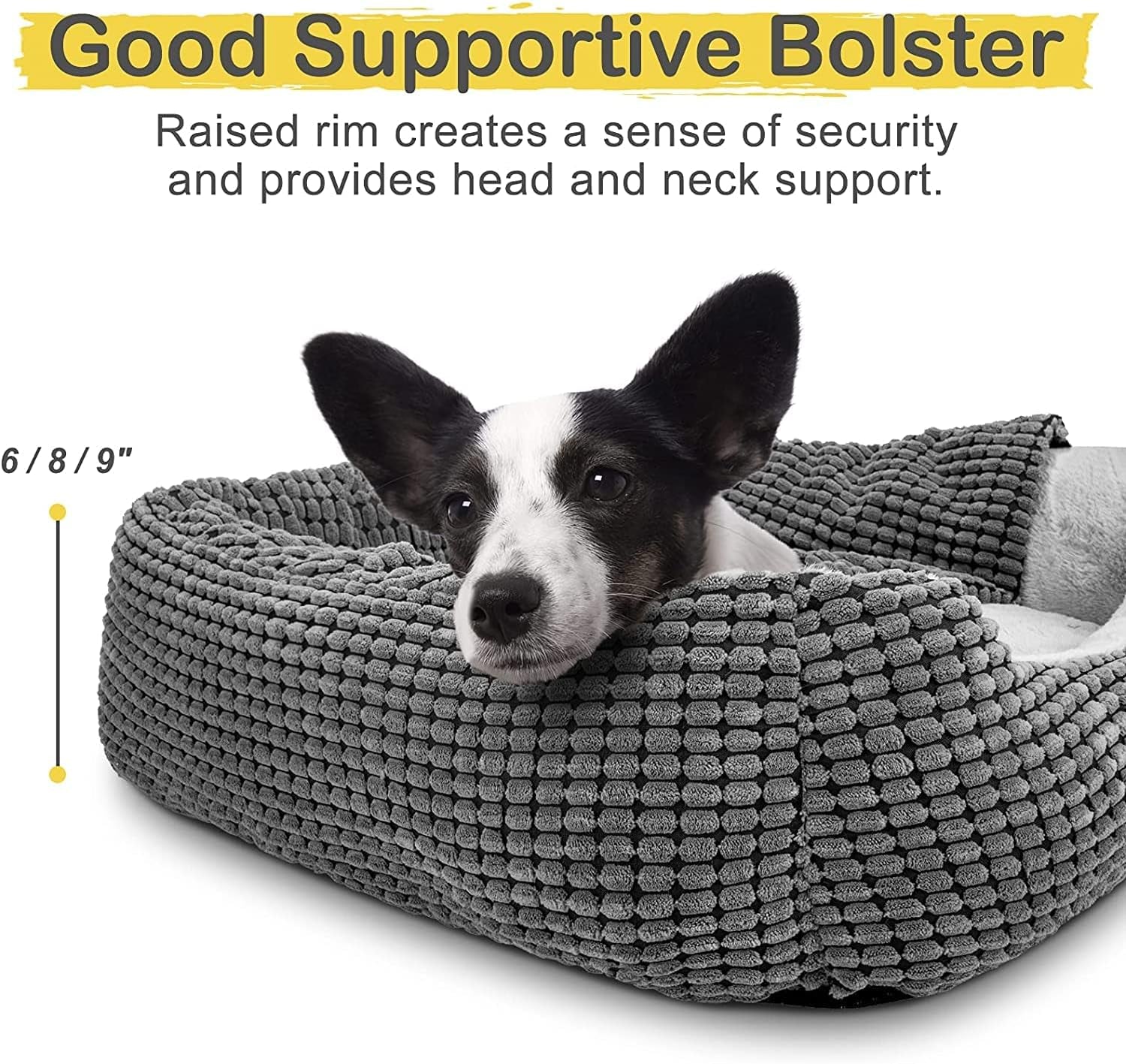 Plush Hooded Dog Bed - Cozy Washable Cave for Medium to Large Pets