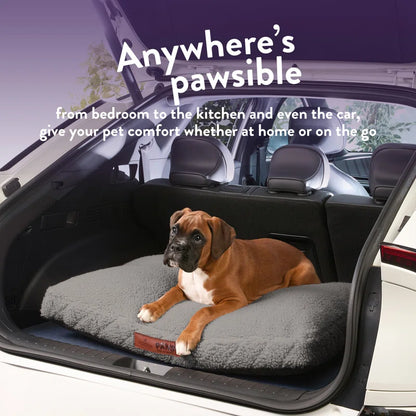 Paws for Slumber Machine Washable Cushioned Sherpa Pet Bed
