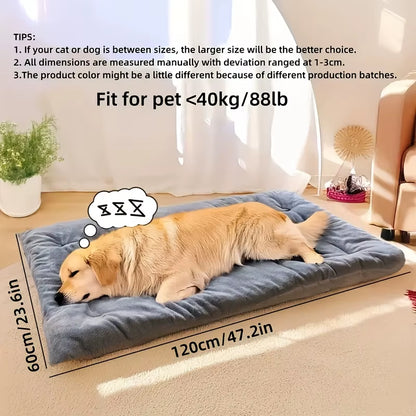 Extra Large Plush Dog Bed - Super Soft Polyester Sofa Mat for Large Dogs