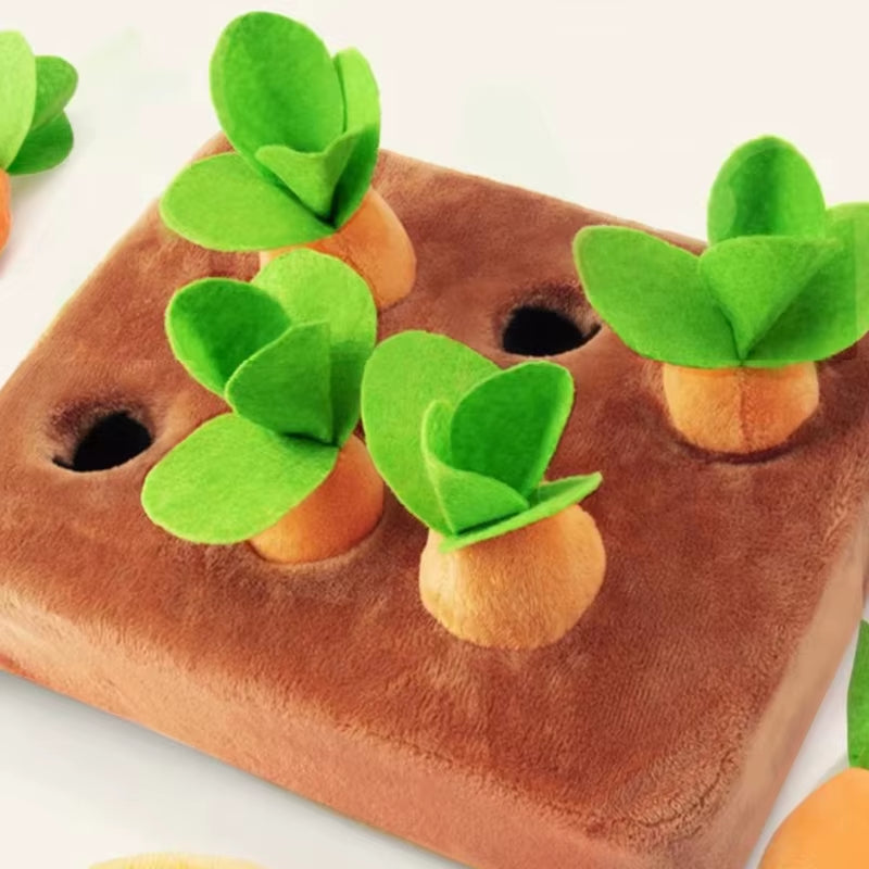 Bite-Resistant Dog Toys Plush Pet Chew Toys for Small Medium Large Dogs Interactive Carrot Pet Toys Funny Puppy Puzzle Toy