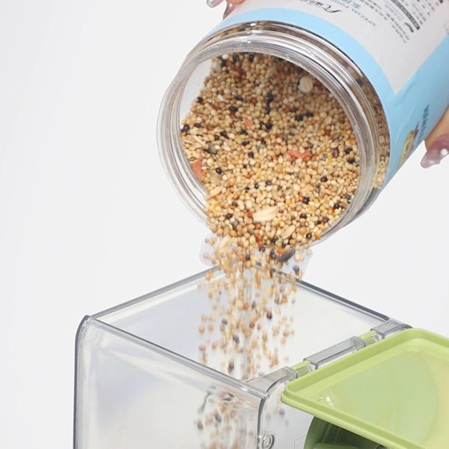 Automatic Bird Feeder, Bird Cage Feeder with Perch