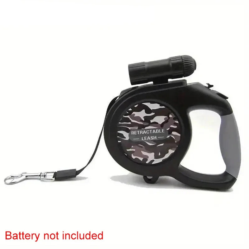 The "I Can't Believe It's Not a Tangle!" Dog Leash with a Flashlight for your Pup's Nighttime Adventures - Perfect for Medium and Large Canines Who Think They're Olympic Sprinters, 8M of Freedom!