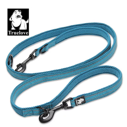 Multi-Functional 7-in-1 Adjustable Hands-Free Dog Leash with Reflective Features for Walking Two Dogs