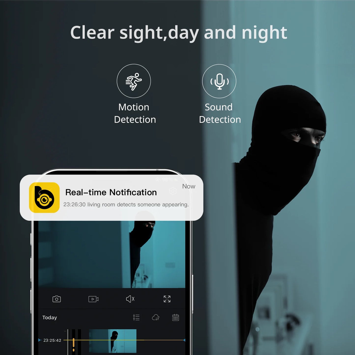 Surveillance Camera 3MP 5/2.4Ghz Wifi Indoor Home Security Mini IP Smart Family CCTV Pet Camera Video Monitor 24/7 K10