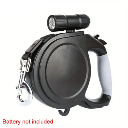 The "I Can't Believe It's Not a Tangle!" Dog Leash with a Flashlight for your Pup's Nighttime Adventures - Perfect for Medium and Large Canines Who Think They're Olympic Sprinters, 8M of Freedom!