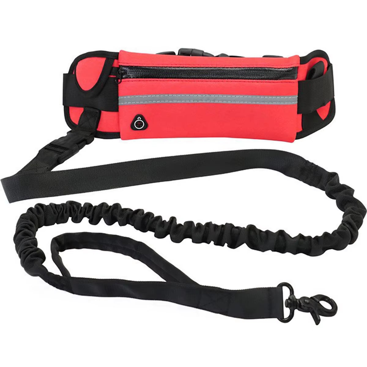 Hands-Free Reflective Dog Leash with Waist Bag and Elastic Belt for Running and Walking