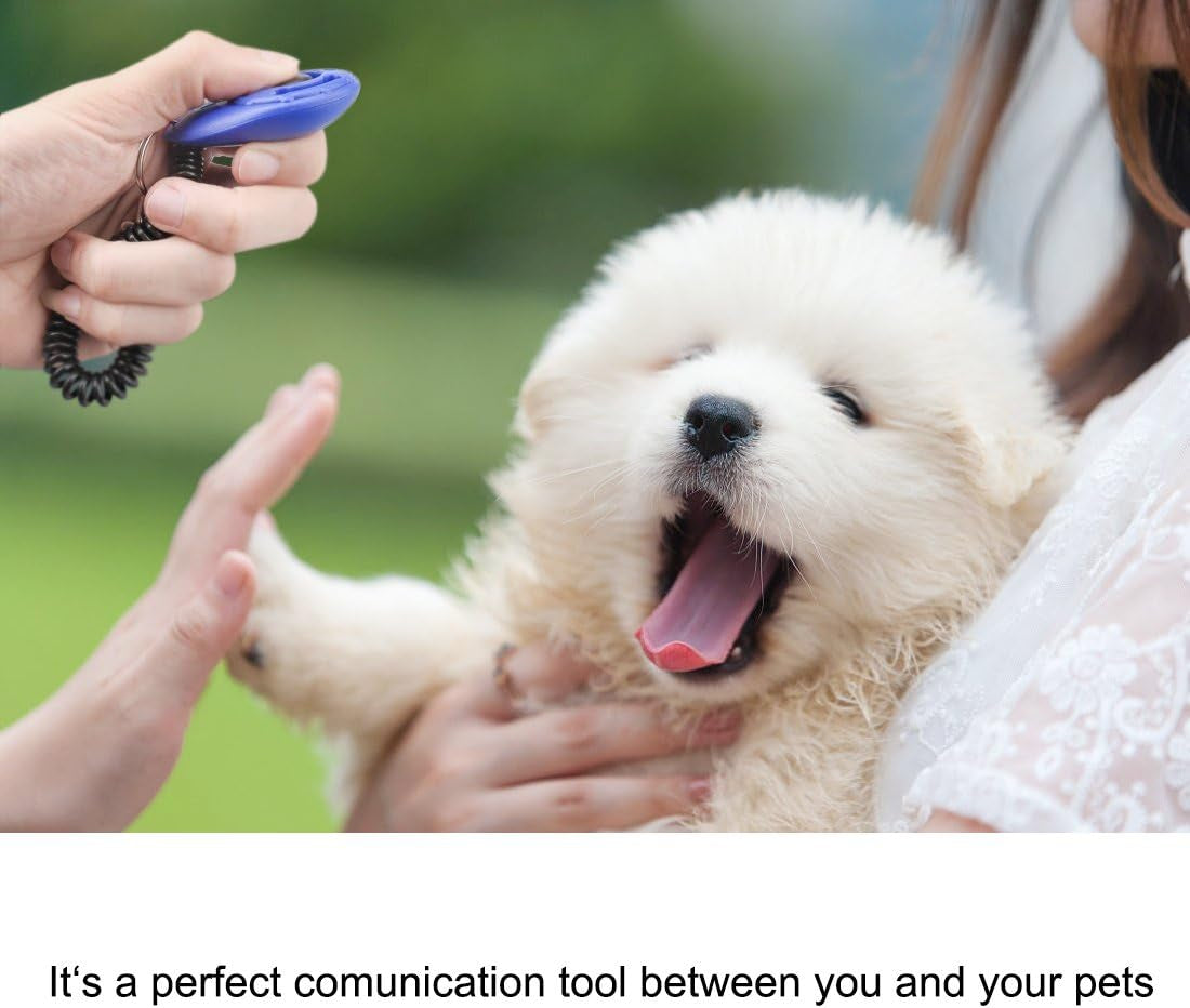 4-Pack Colorful Dog Training Clickers with Wrist Straps - Perfect for Pet Lovers! 🐾✨