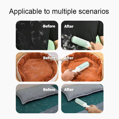 Electrostatic Pet Hair Remover Brush - Self-Cleaning Lint Roller for Cats & Dogs