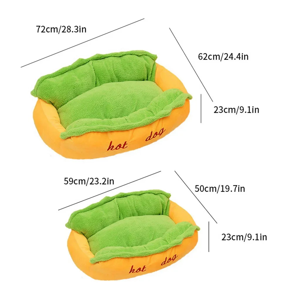 Hotdog home. comfortable hotdog bed for your sleepy little friend 