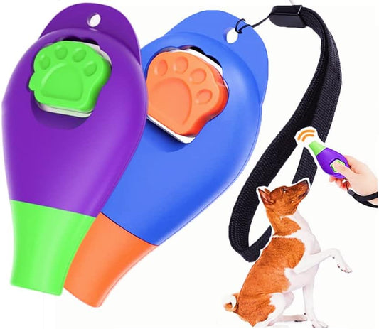 Train Your Pup Like a Pro! 🐾💜 Get Our Dog Training Clicker with Whistle & Wrist Strap - Perfect for All Ages! 🎉 #DogTraining #PuppyLove